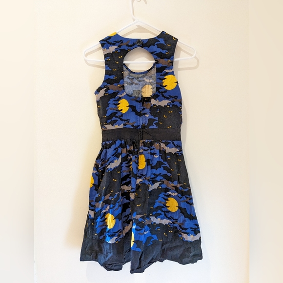 Folter Halloween Vintage Retro Goth Style Bat Dress Size M - Picture 2 of 4